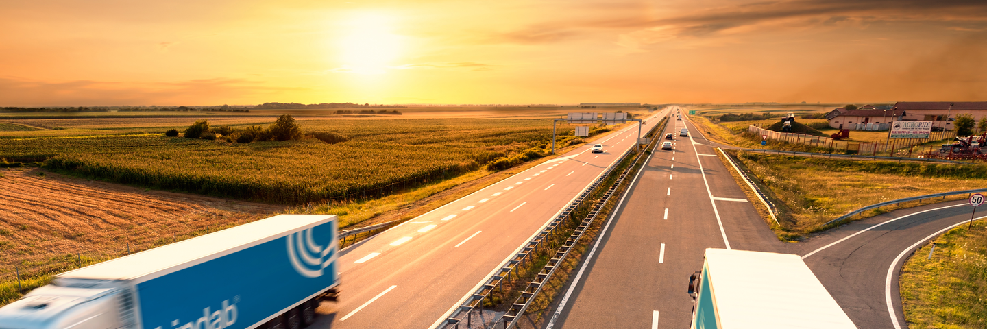  Lindab trucks meeting in sunset